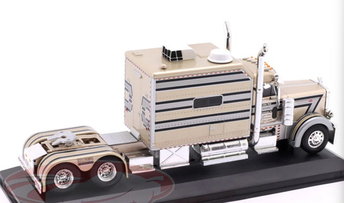 1/43 Hachette 1985 Peterbilt 379 Custom Truck (Beige & Grey) Diecast Model