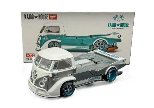 CHASE CAR 1/64 Kaido House Volkswagen T1 KAIDO WORKS V1 (Raw Metal Silver) Diecast Car Model