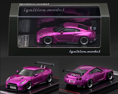 1/64 Ignition Model Nissan Skyline GT-R R35 Pandem (Pink) Diecast Car Model