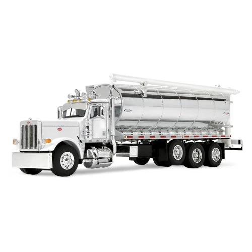 1/64 First Gear Peterbilt Model 389 (White) with Ledwell Classic Bulk Haul Feed Body Diecast Model