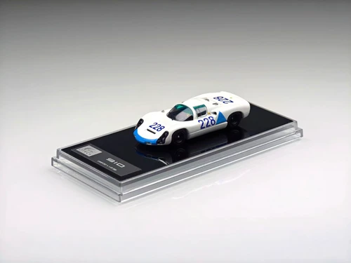1/64 Carport Model Porsche 910 #228 (White & Blue) Diecast Car Model