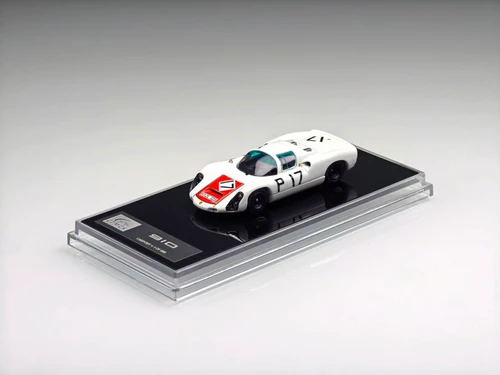 1/64 Carport Model Porsche 910 #17 (White & Red) Diecast Car Model