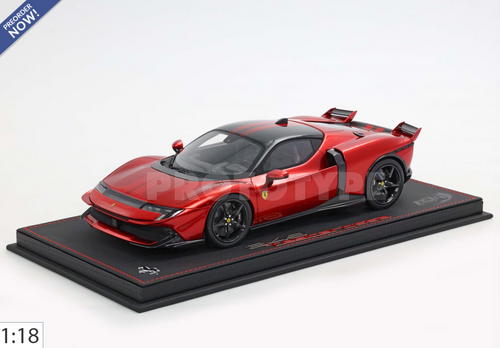 1/18 BBR Ferrari 849 Testarossa Assetto Fiorano (Rosso Magma Red & Red Stripe) Car Model Limited 59 Pieces