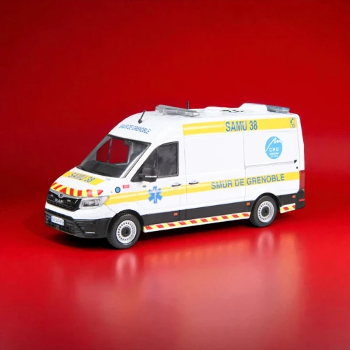 1/43 NZG MAN TGE L2H2 GIFA Ambulance "38 Smur de Grenoble" Diecast Car Model