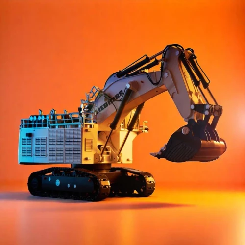 1/50 NZG Liebherr R 9600 TL Backhoe Diecast Model