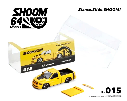 1/64 SHOOM64 2003 Dodge Ram SRT-10 Pickup (Yellow) Diecast Car Model