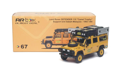 1/64 Almost Real 1993 Land Rover DEFENDER 110 "Camel Trophy" Support Unit Sabah-Malaysia Diecast Car Model