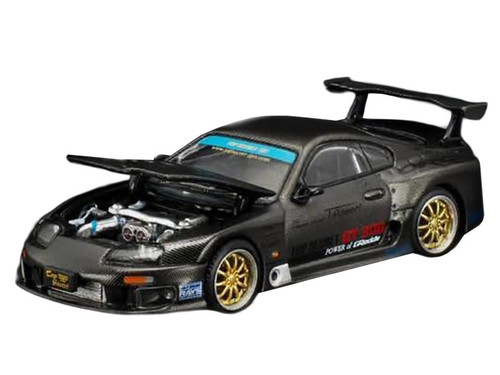 Toyota Supra "Top Secret" GT300 RHD (Right Hand Drive) Black Carbon "Thailand Diecast Expo 2026" 1/64 Diecast Model Car by Pop Race