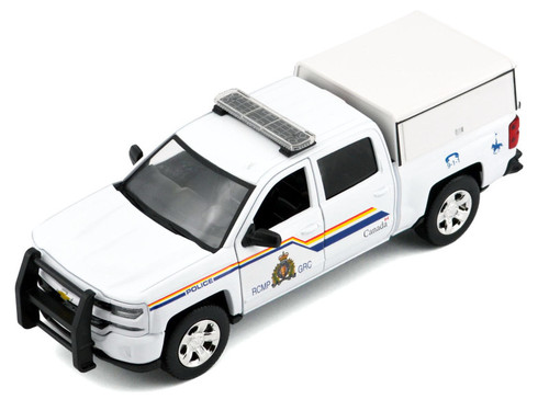2017 Chevrolet Silverado 1500 LT Z71 Crew Cab Pickup Truck with Camper Box "Royal Canadian Mounted Police" White "Law Enforcement and Public Service" Series 1/27 Diecast Model Car by Motormax