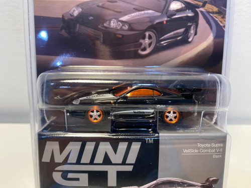CHASE CAR 1/64 Mini GT Toyota Supra VeilSide Combat V-II (Black) Diecast Car Model