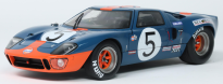 1/18 Solido 1968 Ford GT40 MK 1 #5 (Dark Blue & Orange) Diecast Car Model