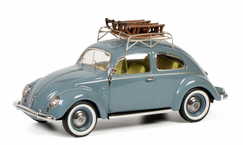 1/43 Schuco Volkswagen VW Beetle Käfer with Sleighs Diecast Car Model