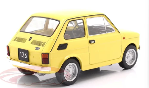 1/18 ModelCarGroup 1972 Fiat 126 (Yellow) Diecast Car Model
