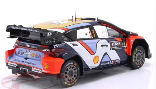 1/18 Ixo 2025 Hyundai i20 N Rally1 #1 3rd Safari Rallye Hyundai Shell Mobis WRT Thierry Neuville, Martin Wydaeghe Diecast Car Model