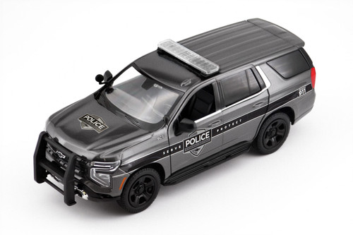 1/24 Motormax 2025 Chevrolet Tahoe PPV Police (Silver Grey) Diecast Car Model