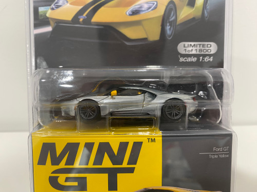 CHASE CAR 1/64 Mini GT Ford GT (Chrome Silver) Diecast Car Model