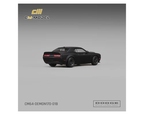 1/64 CM Model Dodge Demon 170 (Matte Black) Diecast Car Model