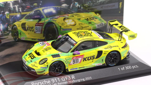 1/43 Minichamps 2023 Porsche 911 GT3 R #911 24h Nürburgring Manthey EMA Thomas Preining, Frédéric Makowiecki, Kévin Estre, Michael Christensen Car Model