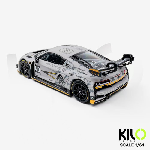 1/64 DarwinPro x Kilo Works 2026 Audi R8 LMS GT3 Evo II #99 China GT Championship RD3 Zhuhai SM Zhang, Hz Liu Diecast Car Model