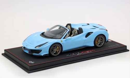 1/18 BBR Ferrari 488 Pista Spider (Blue Silver) Car Model Limited 48 Pieces