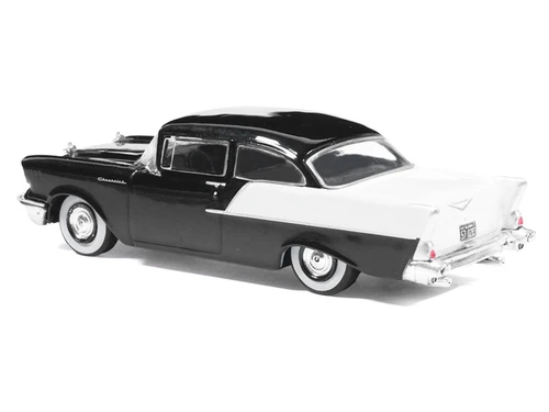 1957 Chevrolet One-Fifty Sedan Black and White 1/64 Diecast Model Car by IXO Models