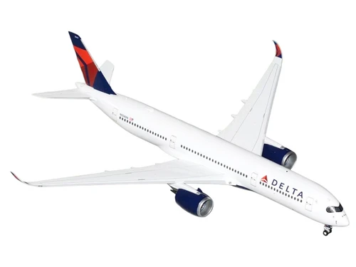 Airbus A350-900 Commercial Aircraft "Delta Air Lines" (N504DN) White with Red and Blue Tail "Gemini 200" Series 1/200 Diecast Model Airplane by GeminiJets