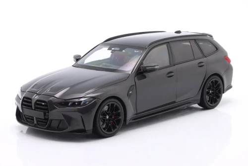 1/18 Minichamps 2024 BMW M3 Touring G81 (Dravit Grey Metallic with Black Wheels & Black Interior) Diecast Car Model