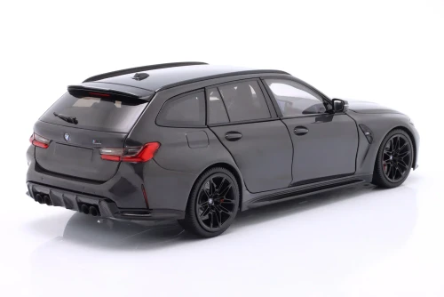 1/18 Minichamps 2024 BMW M3 Touring G81 (Dravit Grey Metallic with Black Wheels & Black Interior) Diecast Car Model