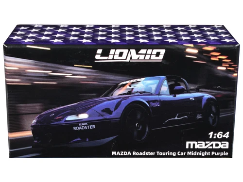 Mazda Roadster Touring Car RHD (Right Hand Drive) Midnight Purple Metallic "Hobby Expo China 2026 Event Edition" 1/64 Diecast Model Car by Liomio