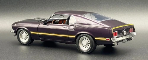 1/18 ACME 1969 Ford Mustang Mach 1 428 Cobra Jet (Midnight Orchid Purple) Diecast Car Model
