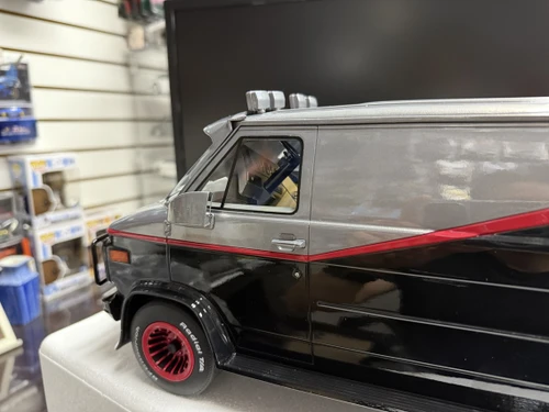DAMAGED AS-IS (#1) 1/12 Scale 1983 GMC Vandura Black "The A-Team" Diecast Model Car by Greenlight
