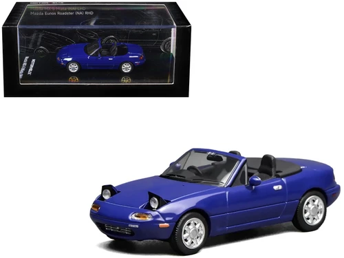 Mazda MX-5 Miata Convertible Laguna Blue 1/64 Diecast Model Car by MotorHelix