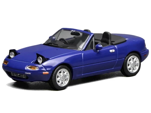 Mazda MX-5 Miata Convertible Laguna Blue 1/64 Diecast Model Car by MotorHelix