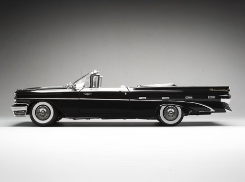 1/18 Sunstar 1959 Pontiac Bonneville Open Convertible (Regent Black Metallic) Diecast Car Model