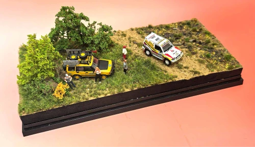 1/64 Magic City Rally Dirt Offroad Diorama (Cars & Figures NOT Included)