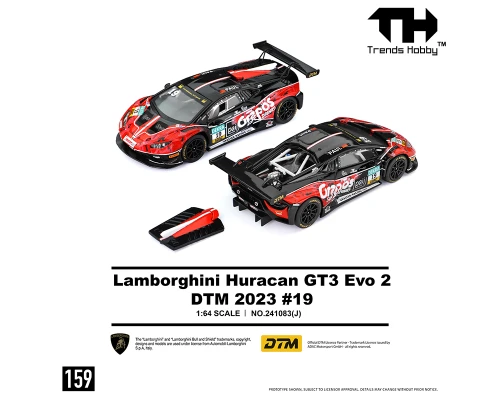 1/64 Trends Hobby Lamborghini Huracan GT3 EVO2 #19 DTM 2023 Diecast Car Model