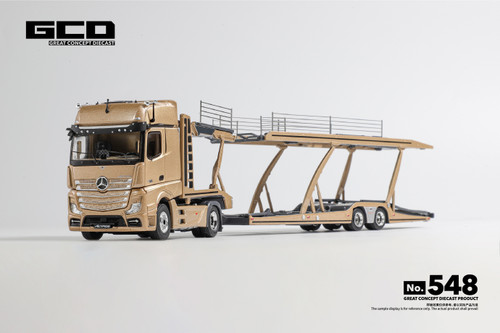 1/64 GCD Mercedes‑Benz Car Transporter (Gold) Diecast Car Model