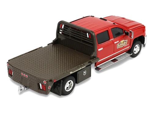 2016 Chevrolet Silverado 3500HD Dually Flatbed Truck "Hobby Shop Auto Mechanic" Red with Tool Cabinet "The Hobby Shop" Series 17 1/64 Diecast Model Car by Greenlight
