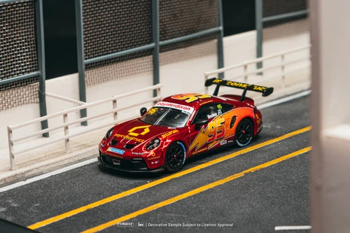 1/64 Tarmac Works Porsche 911 GT3 Cup (992) Porsche Carrera Cup Australia 2025 Brett Boulton (Chrome Red) Diecast Car Model