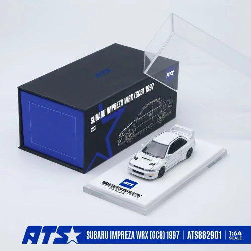 1/64 ATS 1997 Subaru Impreza WRX (GC8) (White) Diecast Car Model