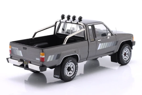1/18 KK-Scale 1985 Toyota SR5 Truck Xtra Cab 4x4 (Grey Metallic) Diecast Car Model