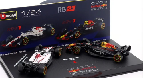 1/64 BBurago 2025 F1 2-Car Set Max Verstappen Red Bull RB21 #1 Diecast Car Model