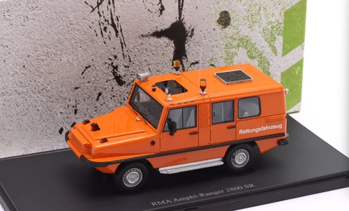 1/43 AutoCult 1985 RMA Amphi Ranger 2800 SR Rescue Vehicle (Orange) Car Model