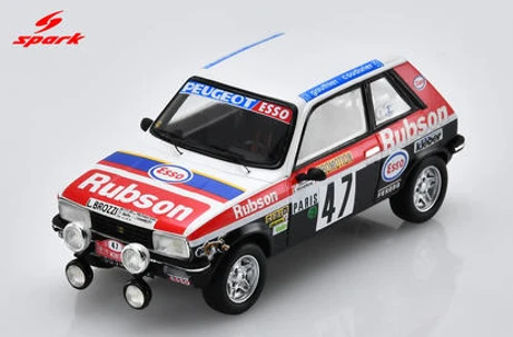 1/43 Spark Peugeot 104 ZS No.47 18th Monte Carlo Rally 1981 P. Toujan - A. Peuvergne Car Model