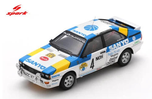 1/43 Spark Audi Quattro No.4 Winner Swedish Rally 1982  S. Blomqvist - B. Cederberg Car Model