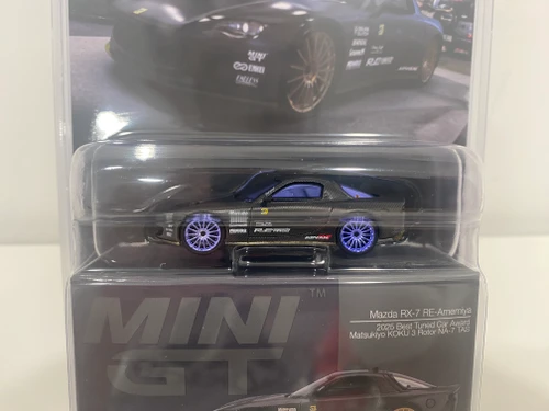 CHASE CAR 1/64 Mini GT Mazda RX-7 RE-Amemiya Matsukiyo KOKU 3 Rotor NA-7 TAS 2025 Best Tuned Car Award Diecast Car Model