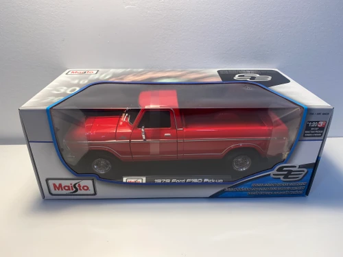 1/18 Maisto 1979 Ford F150 F-150 Pickup (Red with Black Stripe) Diecast Car Model