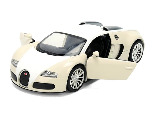 2011 Bugatti Veyron White and Tan "Furious 7" (2015) Movie "25 Years of Fast & Furious" Series 1/32 Diecast Model Car by Jada