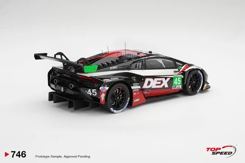 1/18 Top Speed 2026 Lamborghini Huracan GT3 EVO2 #45 DEX Wayne Taylor Racing 2026 IMSA Laguna Seca Class Winner Car Model