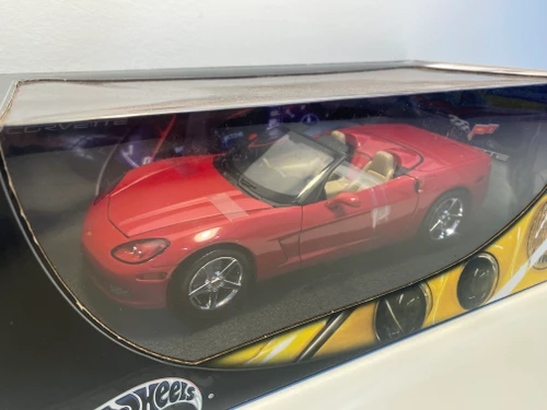 1/18 Hot Wheels Chevrolet Corvette C6 Convertible (Red) Diecast Car Model